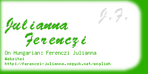 julianna ferenczi business card